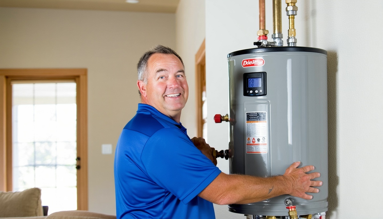 Happy Homeowner with New Water Heater