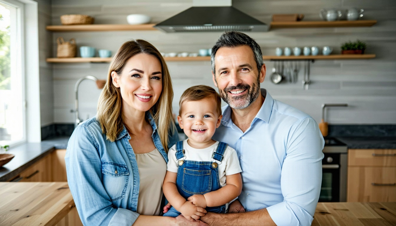 Satisfied Family with Upgraded Plumbing